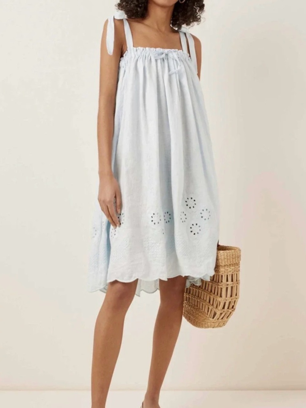 Innika Choo Nev Erontym Eyelet Hem Cotton Dress Size 3